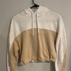 Cropped Color Block Sweatshirt